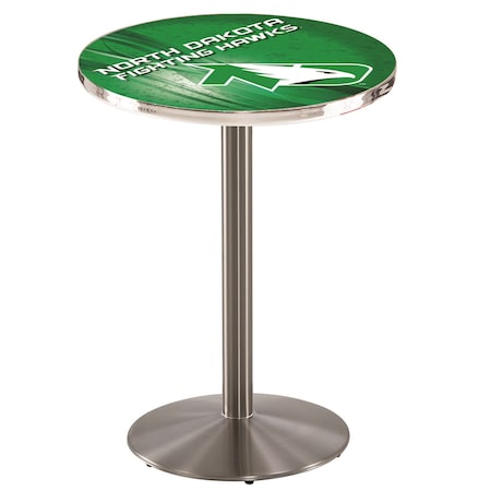 Holland Bar Stool Co 36" Stainless Steel North Dakota Pub Table, 36" dia. Top L214S3636NorDak-D2